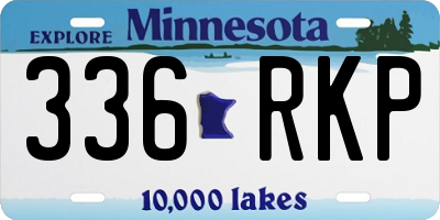 MN license plate 336RKP