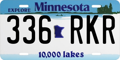 MN license plate 336RKR