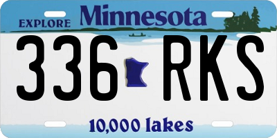 MN license plate 336RKS