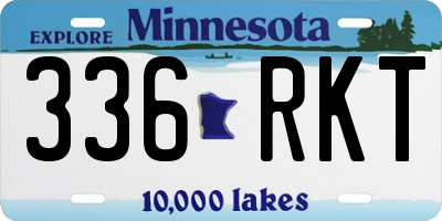 MN license plate 336RKT