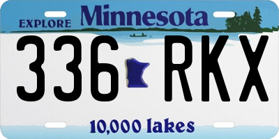 MN license plate 336RKX