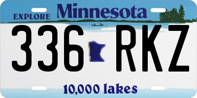 MN license plate 336RKZ