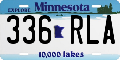 MN license plate 336RLA