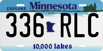 MN license plate 336RLC