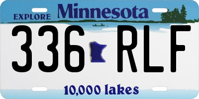 MN license plate 336RLF