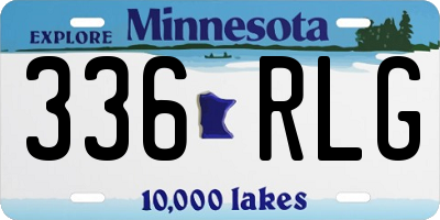 MN license plate 336RLG