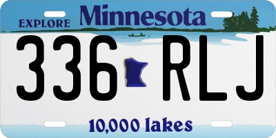 MN license plate 336RLJ
