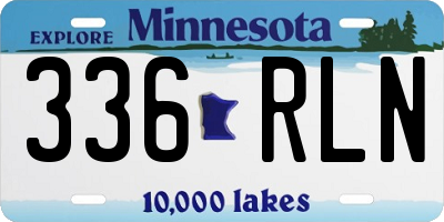 MN license plate 336RLN