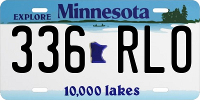 MN license plate 336RLO