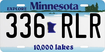 MN license plate 336RLR