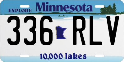 MN license plate 336RLV