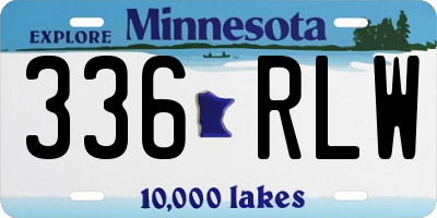 MN license plate 336RLW