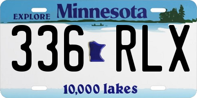 MN license plate 336RLX