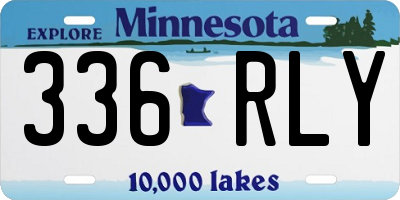 MN license plate 336RLY