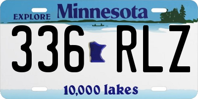 MN license plate 336RLZ