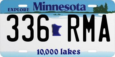 MN license plate 336RMA