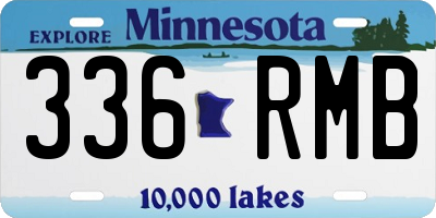 MN license plate 336RMB