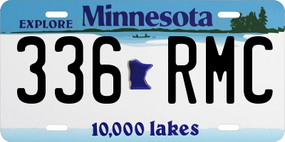 MN license plate 336RMC