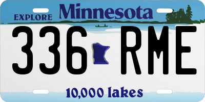 MN license plate 336RME