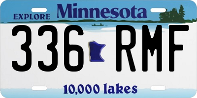 MN license plate 336RMF