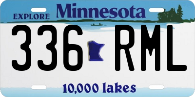 MN license plate 336RML