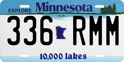 MN license plate 336RMM