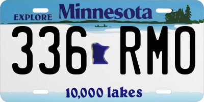 MN license plate 336RMO