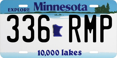 MN license plate 336RMP