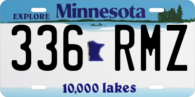 MN license plate 336RMZ