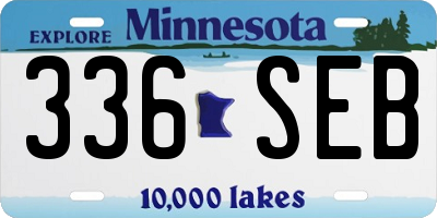 MN license plate 336SEB