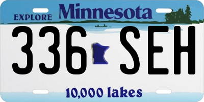 MN license plate 336SEH