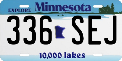 MN license plate 336SEJ