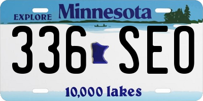 MN license plate 336SEO