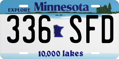 MN license plate 336SFD