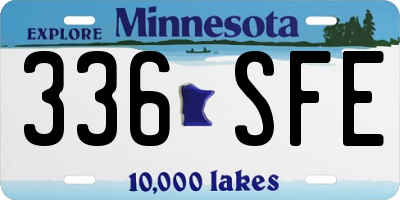 MN license plate 336SFE