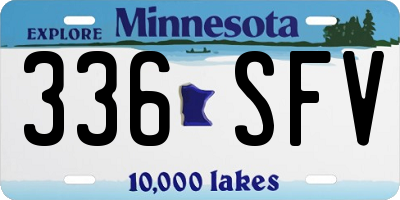 MN license plate 336SFV