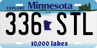 MN license plate 336STL