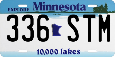 MN license plate 336STM