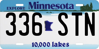 MN license plate 336STN