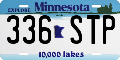 MN license plate 336STP