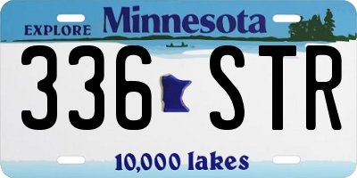 MN license plate 336STR