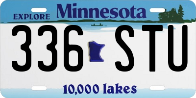 MN license plate 336STU