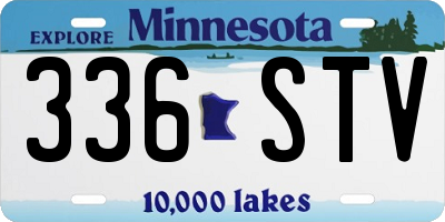 MN license plate 336STV