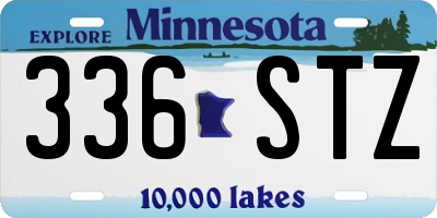 MN license plate 336STZ