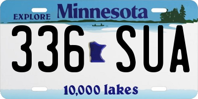 MN license plate 336SUA