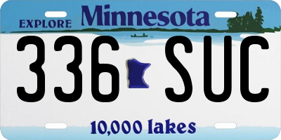 MN license plate 336SUC
