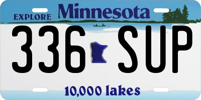 MN license plate 336SUP
