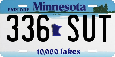 MN license plate 336SUT
