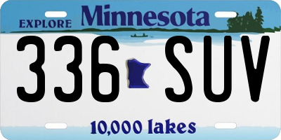 MN license plate 336SUV