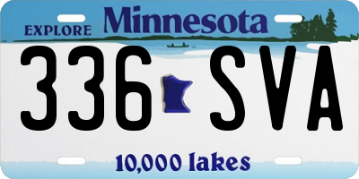 MN license plate 336SVA